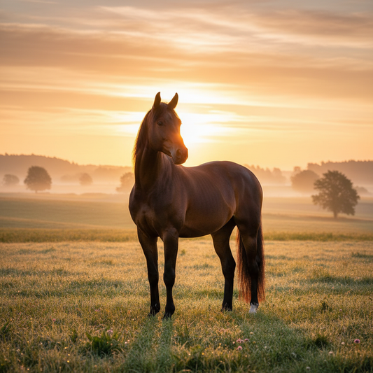 prøv mørkebrun hest
